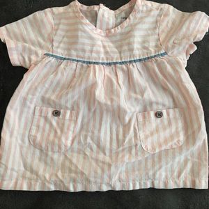 Carter's pink striped top